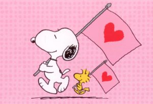 художественная открытка со Snoopy (Швейцария)
