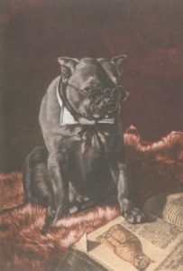 открытка с собакой (Россия)"Кошка!" (1893)