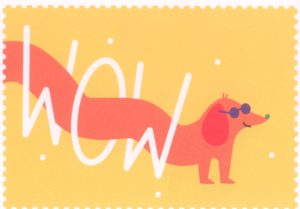 открытка с рисунком таксы (Нидерланды)